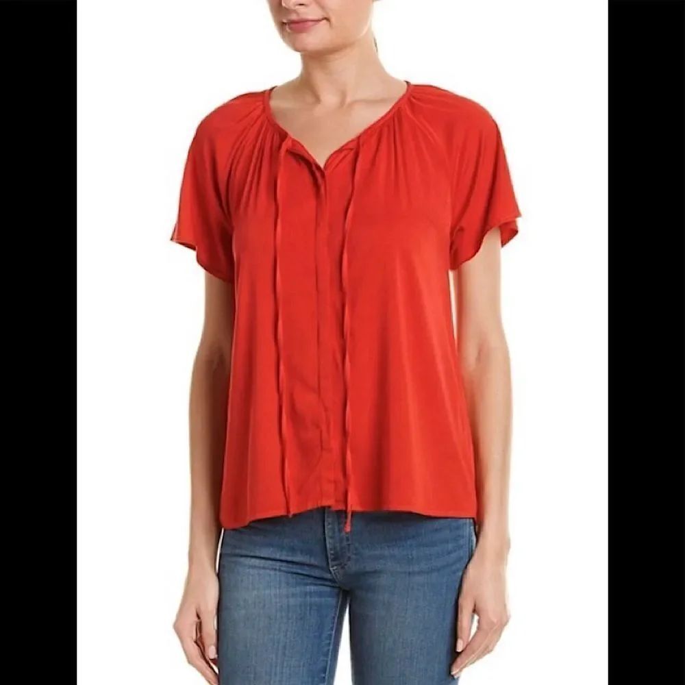 Michael Stars red peasant top. Runs like a small. New